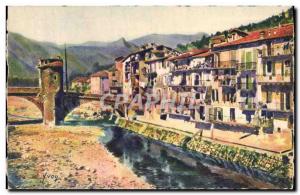 Old Postcard Sospel Nice surroundings Old Houses on Bevera