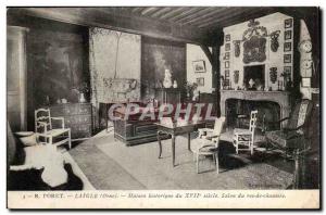 Laigle Old Postcard Historical house from the 17th Salon ground floor