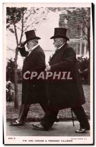 Old Postcard HM King Edward & President Fallieres