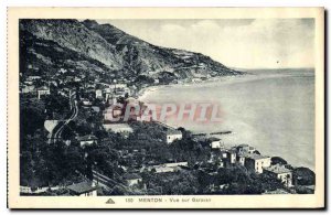 Old Postcard Menton Garavan view