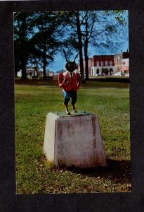 GA Brer Rabbit Statue Eatonton Georgia Postcard Carte Postale