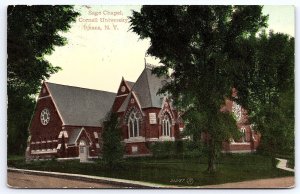 1910's Sage Chapel Cornell University Ithaca New York Grove View Posted Postcard