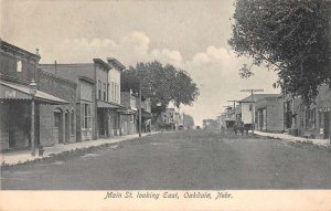 Oakdale Nebraska Main Street Looking East Vintage Postcard AA34015
