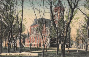 J55/ Watertown South Dakota Postcard c1910 Court House Building 121