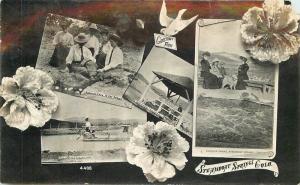 1910 Steamboat Springs Colorado Milk & Sulphur Springs Multi-View RPPC Photo