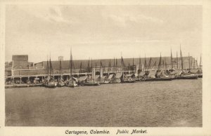 colombia, CARTAGENA, Public Market (1920s) Postcard