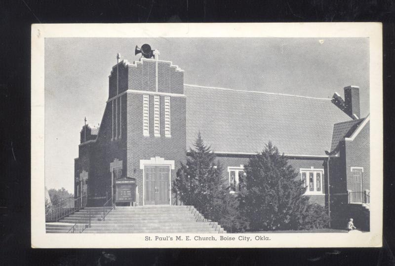 BOISE CITY OKLAHOMA ST. PAUL'S METHODIST EPISCOPAL CHURCH VINTAGE POSTCARD