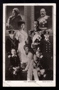 ROY161 - King George V - The Four Generations - postcard
