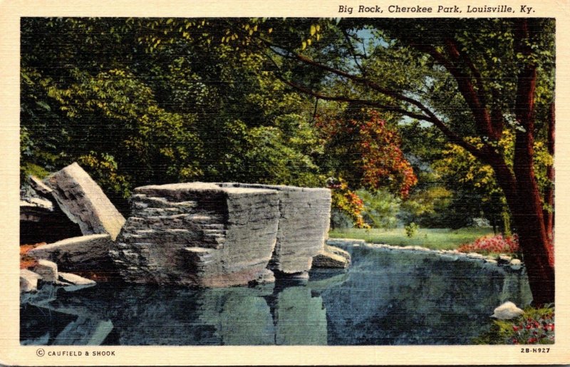 Kentucky Louisville Cherokee Park Big Rock Curteich