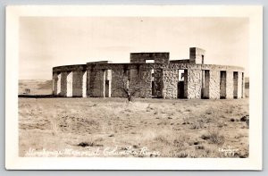 RPPC Stonehenge Monument Columbia River Oregon Postcard V24