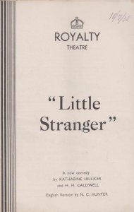 Little Stranger Henry Hewitt Comedy Royalty London Theatre Programme