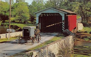 Paradise Bridge and Amish Carriage Lancaster, Pennsylvania PA s 