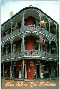 Postcard Jean La Branche Lace Balcony 700 Royal Street New Orleans Louisiana USA