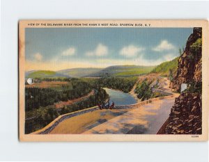 Postcard View Of The Delaware River From The Hawk's Nest Road, Sparrow Bush, NY