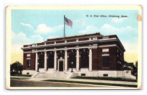 U. S. Post Office Pittsburg Kans. Kansas Postcard