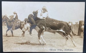 Mint USA Real Picture Postcard Denver Sherman Miles City MT Round Up 1917 AF Pho