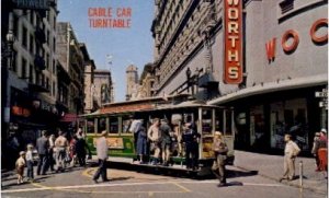 Cable Car at the Turntable - San Francisco, California CA  