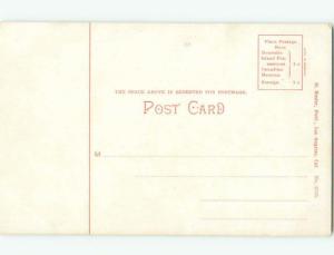 Divided-Back BUNGALOW HOME Postmarked Los Angeles California CA W6012