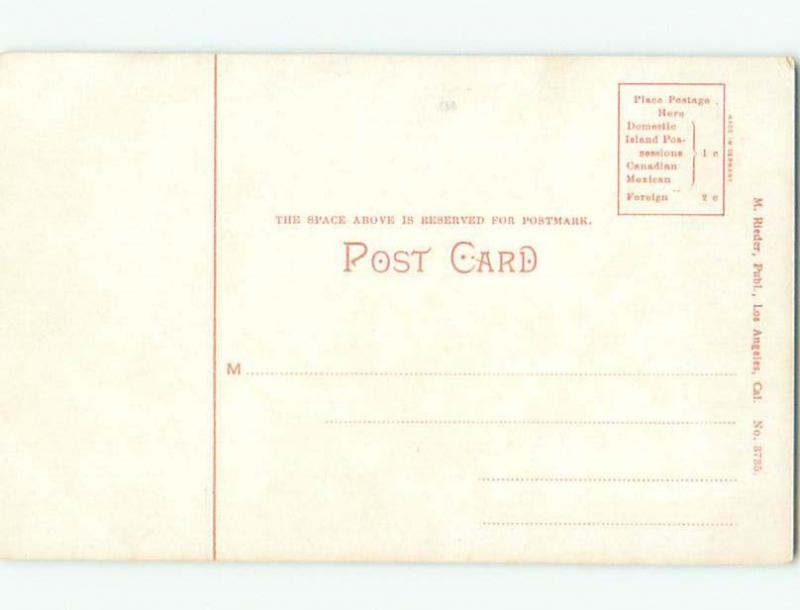 Divided-Back BUNGALOW HOME Postmarked Los Angeles California CA W6012