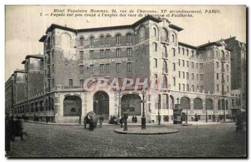 Postcard Old Hotel Popular Men Charonne Street