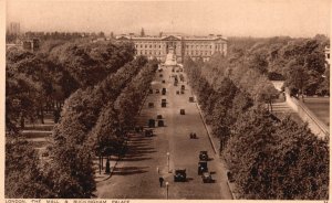 Vintage Postcard 1910's The Mall & Buckingham Palace London UK