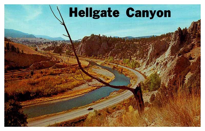 Postcard HIGHWAY SCENE Missoula Montana MT AQ0394