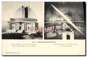 Old Postcard Astronomy Observatory Nice Great Dome Great Equatorial