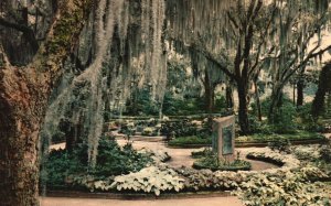 Mobile Alabama, Bellingrath Gardens, Deep South Card Monolith, Vintage Postcard