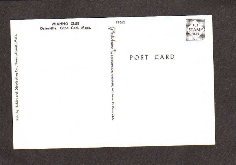 MA Wianno Club Osterville Cape Cod Massachusetts Mass Postcard