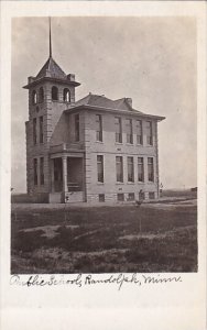 Minnesota Randolph Public School 1907 Real Photo