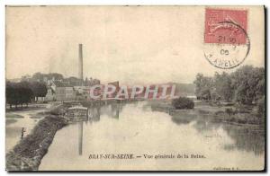 Old Postcard Bray Sur Seine General View Of The Seine
