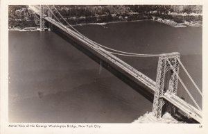 New York City Aerial View Of The George Washington Bridge Real Photo