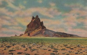 circa 1939 Shiprock Landmark New Mexico Linen Postcard 2R5-447