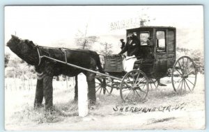 RPPC  Advertising SHERBURNE CENTER, VT Vermont ANTIQUE SHOP ca 1950s Postcard