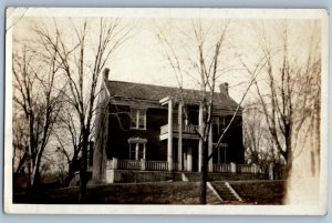 1922 House Mansion Scene Fayette Missouri MO RPPC Photo Posted Vintage Postcard