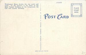 PHOENIX, Arizona  AZ    WASHINGTON STREET Scene  1940s Linen   Postcard