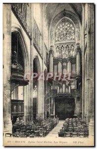 Postcard Old Organ Rouen Eglise Saint Maclou Organs