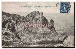 Postcard Old Saint Malo Island Cazembre Rocks Study