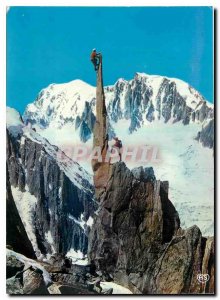 Modern Postcard Chamonix Epee du Tacul and Mont Blanc Italian Faces