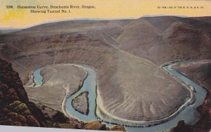 Horseshoe Curve, Deschutes River, Oregon, PU-1913