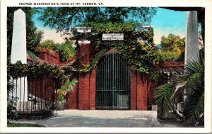 Postcard VA Mount Vernon George Washington's Tomb