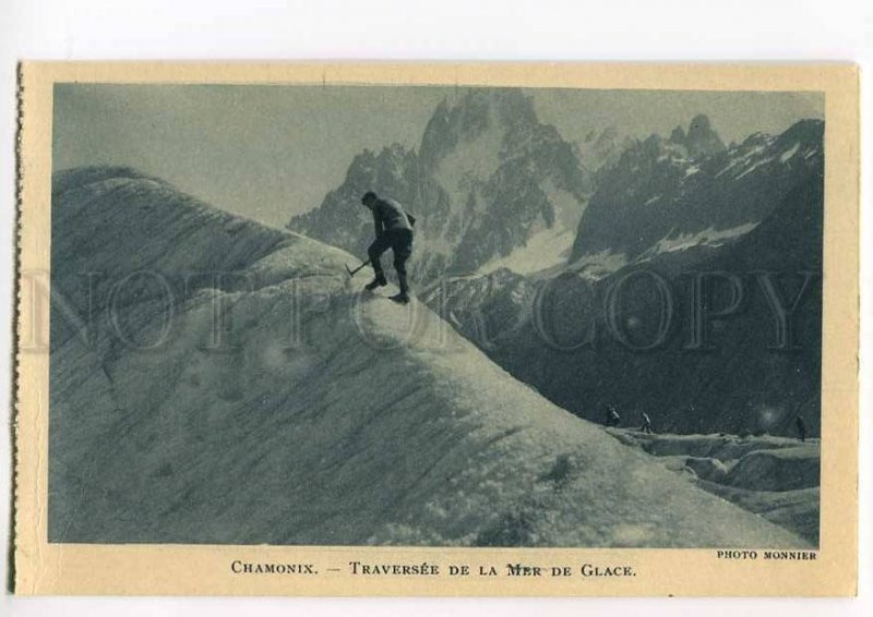 3044904 FRANCE CHAMONIX Man on Big glacier Vintage PC