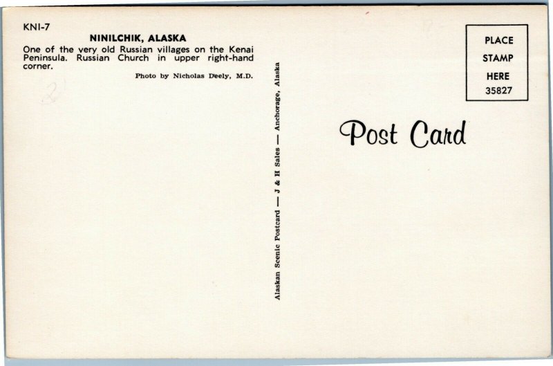 Ninilchick, Alaska - air view postcard