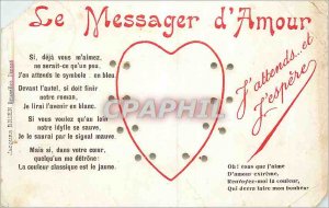 Old Postcard The Messenger of Love