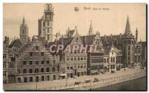Old Postcard Ghent Quai herb