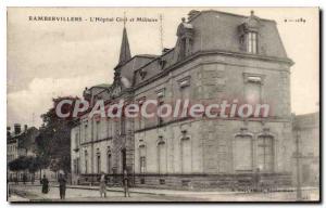 Old Postcard Rambervillers L'Hopital Civil and Military