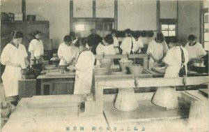 Large kitchen Interior worker occupation 1910 Japan Postcard 20-1174