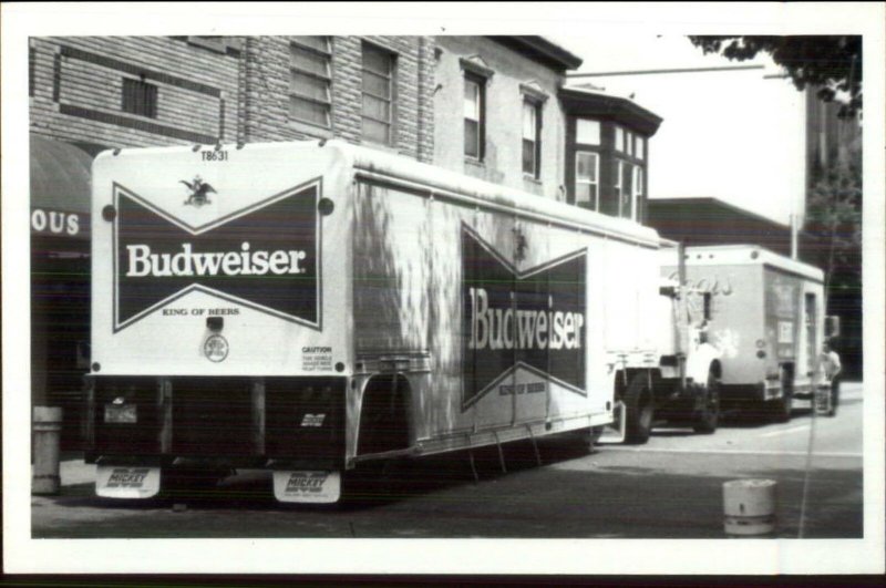 Budweiser Beer Delivery Trucks 1992 Kowalak Real Photo Postcard