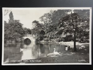 West Midlands: Birmingham CANNON HILL PARK showing Swans c1936 RP