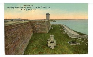 FL - St. Augustine. Fort Marion, Water Battery & Hot Shot Oven